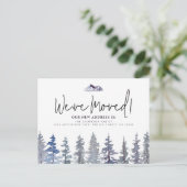 Winterbomen We hebben nieuw adres verplaatst Briefkaart (Staand voorkant)