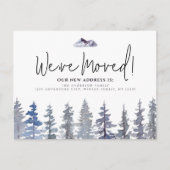 Winterbomen We hebben nieuw adres verplaatst Briefkaart (Voorkant)