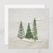 Winterbomen Wenskaart Feestdagenkaart (Voorkant / Achterkant)