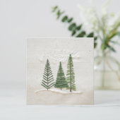 Winterbomen Wenskaart Feestdagenkaart (Staand voorkant)
