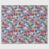 Winterbonenbont kerstpapier cadeaupapier (Vlak)