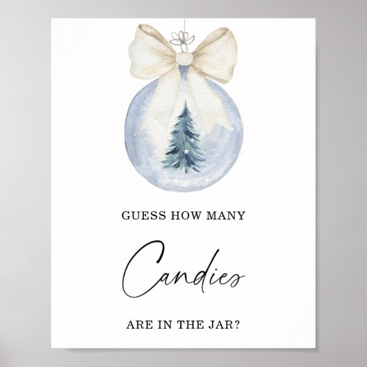 Winterboog Raad eens hoeveel snoepjes Poster (Voorkant)