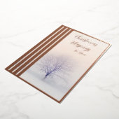 Winterboom, aangepast kerstfeest folie feestdagenkaart (Gedraaid)