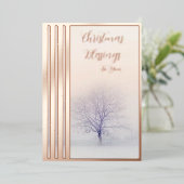 Winterboom, aangepast kerstfeest folie feestdagenkaart (Staand Voorkant)