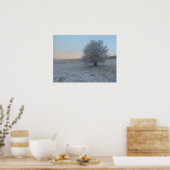 Winterboom bij zonsopgang poster (Keuken)