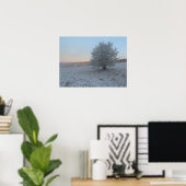 Winterboom bij zonsopgang poster (Thuiskantoor)