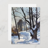 Winterboom in olie feestdagenkaart (Voorkant / Achterkant)