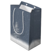 Winterboom met een moon- en boomgaard medium cadeauzakje (Achterkant Gekanteld)