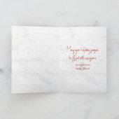 Winterboom met hek voor Kerstmis Feestdagen Kaart (Binnen)