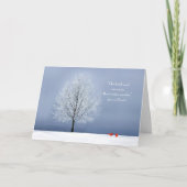 Winterboom met kardinalen en Japans spreekwoord Kaart (Voorkant)