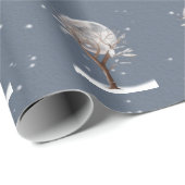 Winterboom met maan en uil cadeaupapier (Rol Hoek)