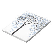 Winterboom met sneeuwvlokken en vogels notitieblok (Linkerzijde)