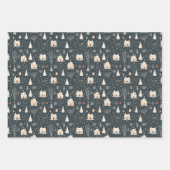 Winterboom Patroon Kerst  Inpakpapier Vel (Voorkant 3)