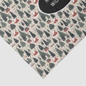 Winterboom Patroon Kerst  Tissuepapier (Detail)