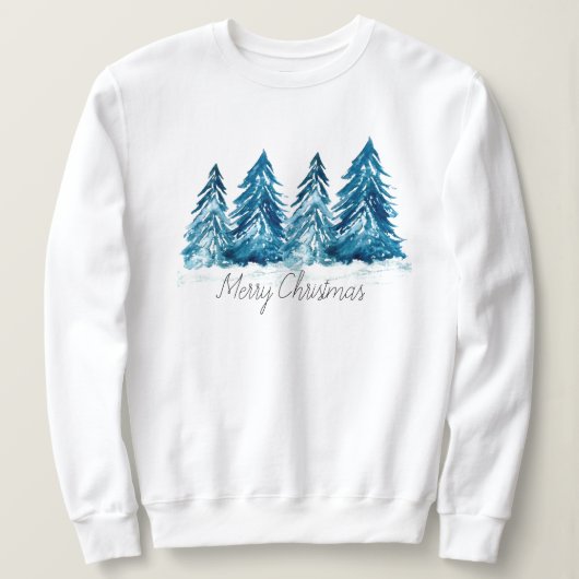 Winterboom Vrolijk Kerstmis Modern Script Schattig Trui (Design voorkant)