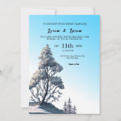 Winterboom waterverf Bindboom Weddenskaart Kaart (Voorkant)