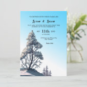 Winterboom waterverf Bindboom Weddenskaart Kaart (Staand voorkant)