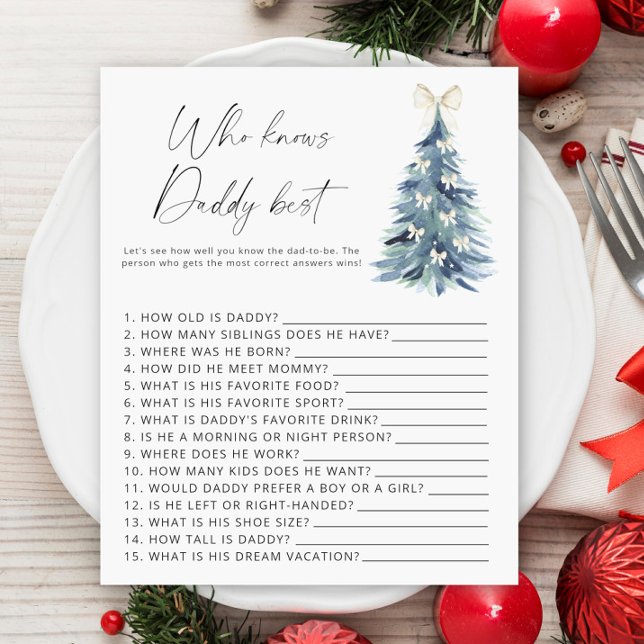 Winterboom Wie kent papa beste spel (Creator heeft geüpload)