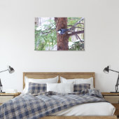 Winterboomklever op Canvasprint Canvas Afdruk (Insitu (Slaapkamer))