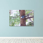Winterboomklever op Canvasprint Canvas Afdruk (Insitu (Houten vloer))