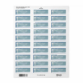 Winterboomvogels op blauwe Adresetiketten Etiket (Full Sheet)