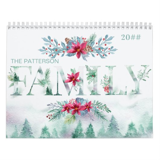 Winterbos 2 Foto's per maandenfamilie 2022 Kalender (Hoes)