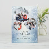 Winterbos 3 Fotocollage Kerstmis Feestdagenkaart (Staand voorkant)