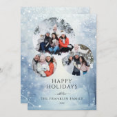 Winterbos 3 Fotocollage Kerstmis Feestdagenkaart (Voorkant / Achterkant)