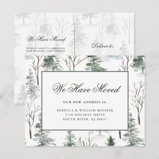 Winterbos | Aankondiging vakantieverplaatsing (Voorkant / Achterkant)