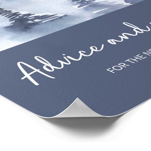 Winterbos advies en wensen voor Passen getrouwd Poster (Hoek)