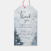 Winterbos Baby Het is koud buiten baby shower Cadeaulabel (Voorkant)