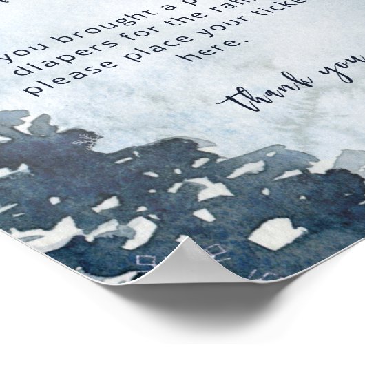 Winterbos baby, het is koud buiten het luierraffel poster (Hoek)