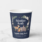 Winterbos Baby shower Blauw Papieren Bekers (Voorkant)