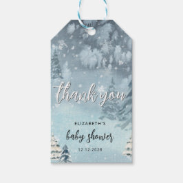 Winterbos Baby shower Cadeaulabel