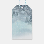 Winterbos Baby shower Cadeaulabel (Achterkant)