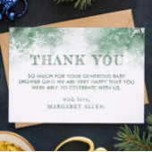 Winterbos baby shower dank u bedankkaart