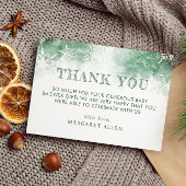 Winterbos baby shower dank u bedankkaart