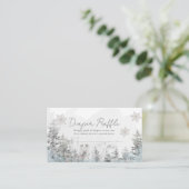 Winterbos Baby shower Diaper Raffle Ticket Informatiekaartje (Staand voorkant)