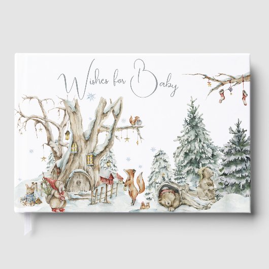 Winterbos | BABY SHOWER Gastenboek (Voorkant)