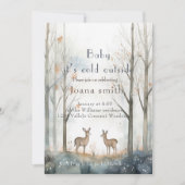 Winterbos baby shower kaart (Voorkant)