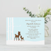 Winterbos Baby shower Kaart (Staand voorkant)