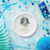 Winterbos Baby shower Papieren Bordje (Feest)