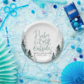 Winterbos Baby shower Papieren Bordje (Feest)