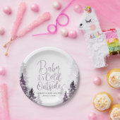 Winterbos Baby shower Papieren Bordje (Feest)