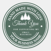 Winterbos bedankt ronde sticker (Voorkant)