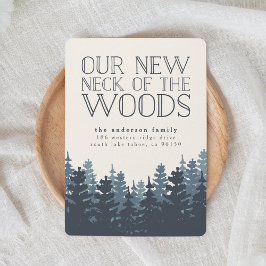 winterbos | Blue Pine Tree Moving Aankondiging