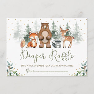 Winterbos Bos groen Luier Raffle Informatiekaartje