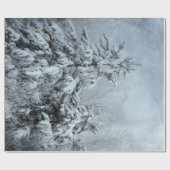 Winterbos  bossen sneeuw bedekte bomen cadeaupapier (Vlak)