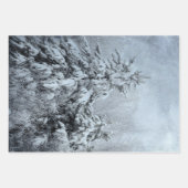 Winterbos  bossen sneeuw bedekte bomen inpakpapier vel (Voorkant)