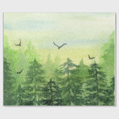 Winterbos, bosvogels cadeaupapier (Vlak)